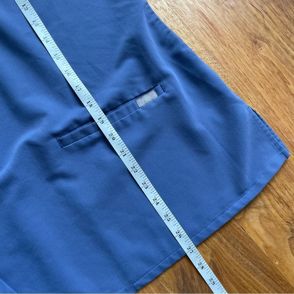 Figs Big Sky Blue Scrub Set Casma Three Pocket Top & Yola Skinny Pants Size XL - Picture 10 of 16
